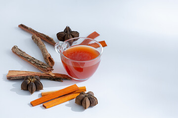 Freshly brewed herbal tea for health, freshness and health benefits.