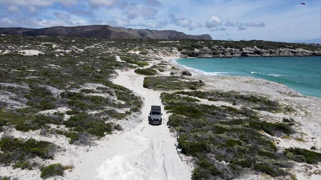 Off-road exploring on the coast with a 4x4