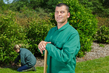 portrait of smiling male gardener