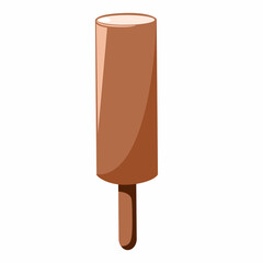 delicious chocolate ice cream. Sweet summer treat on a stick.
