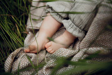 child in the grass baby leg nature grass