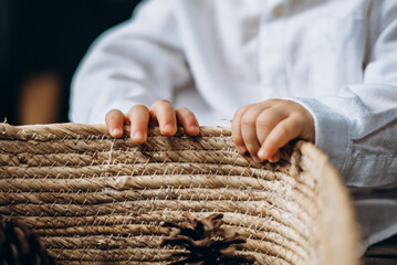 baby hand nature  basket