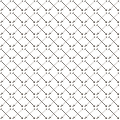 monochrome simple vector pixel art seamless pattern of minimalistic abstract crossed black arrows on white background