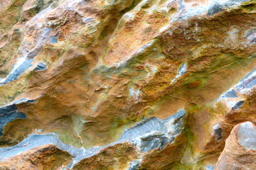 Close-up of the structure of the stone or mountain, background.