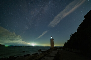 夜の伊良湖岬