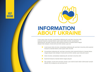 Save support Ukraine conceptual illustration flyer poster template