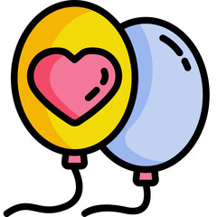 balloon line icon
