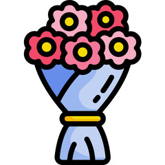 bouquet line icon