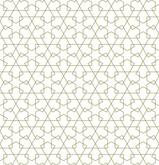 Seamless arabic geometric ornament in brown color.