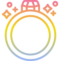 wedding ring gradient icon