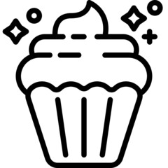 cupcake line icon