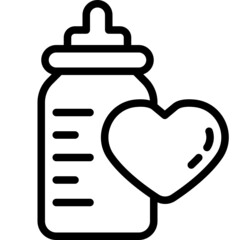 feeding bottle line icon