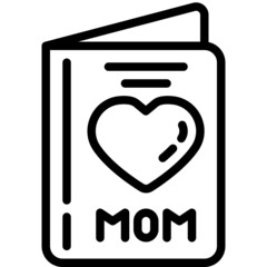 greeting card line icon