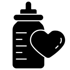 feeding bottle solid icon