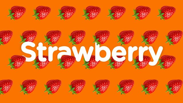 Strawberry animation minimal commercial background