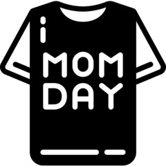 tshirt solid line icon