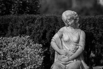 Friedhof, Grabstein, Statue	