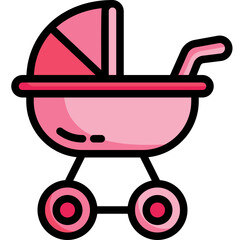 stroller Two Tone icon