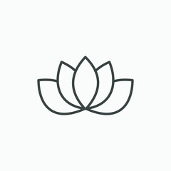 Lotus, beauty, flower, yoga icon vector isolated