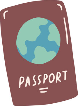 Passport Cartoon Illustration