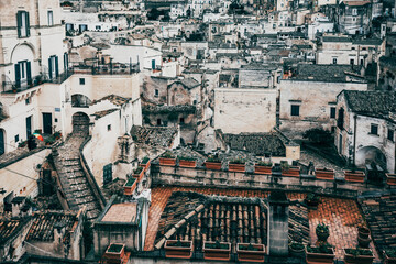 Fototapeta na wymiar view of the city of matera