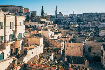 Obraz premium view of the city of matera