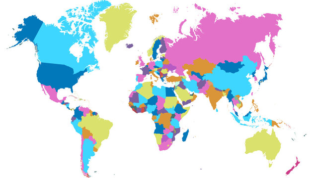 World map. Color vector modern. © Pavel