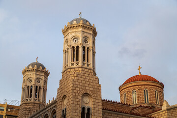 Fototapeta na wymiar orthodox cathedral tower and dome