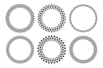 Circle geometric patterns for decorative round frames.