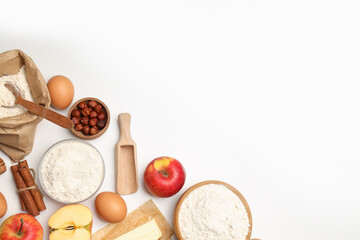 Concept of cooking cake, space for text