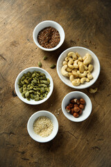 Fresh organic seeds and nuts