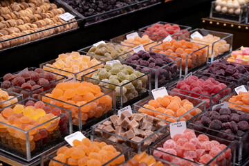 Süßigkeiten Stand auf einen Markt
