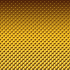 Golden balls on a gradient background.  For store design, fan for website banners. Vector illustration.