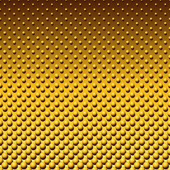 Golden balls on a gradient background.  For store design, fan for website banners. Vector illustration.