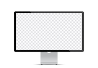 Studio Display computer monitor mockup isolated on white background front view. Vector illustration