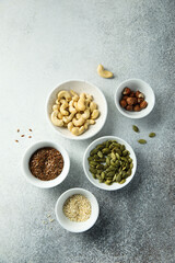 Fresh organic seeds and nuts