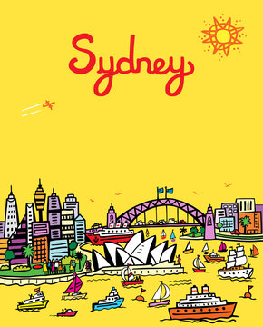 Sydney Harbour Illustration