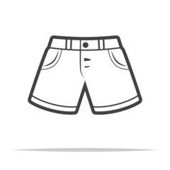 Jeans shorts icon transparent vector isolated