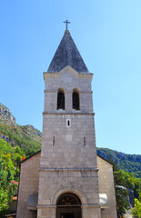 Fototapeta na wymiar Lower Ostrog Monastery centered around Church of Holy Trinity in Montenegro