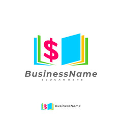 Obraz premium Money Book logo vector template, Creative Money logo design concepts