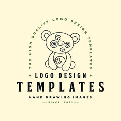 Spooky panda illustration Template Design Vector Concept. Suitable for Creative Industries, Multimedia, Entertainment, Education, Shops, and other related businesses
