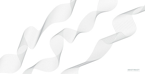 Fototapeta premium Abstract wavy stripe. Wave line art, Curved smooth design. Vector illustration EPS 10.