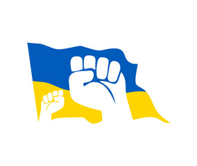 hand Up for Stand with ukraine Sign