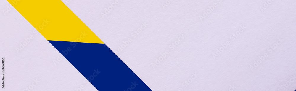 Wall mural blue and yellow stripe on lavender background, ukrainian concept, banner.