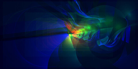 3D Fractal Background hologram