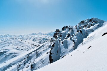 snow covered mountains