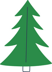 Fototapeta premium Spruce Tree Icon Cartoon Illustration