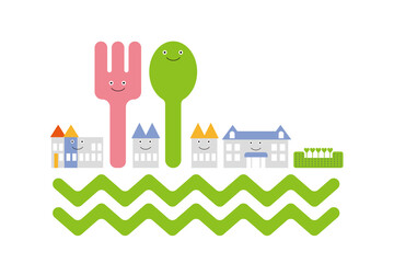  美しい街並みと楽しい暮らし。人々が明るく楽しく暮らせる街づくり。