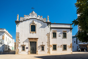 Fototapeta na wymiar Historic church in the downtown of Faro, Algarve, Portugal