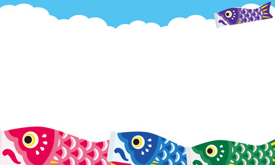 2022-131空を泳ぐ鯉のぼりフレーム